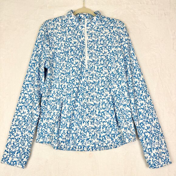 Tommy Bahama Golf Tennis Half Zip Pullover Size XL Coral Reef Pockets Cuffins - Picture 1 of 7